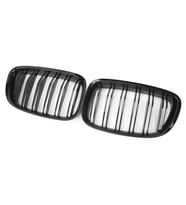 BMW 5 SERİSİ F07 GT M5 UYUMLU ÇİFT ŞERİT PARLAK SİYAH PANJUR SETİ