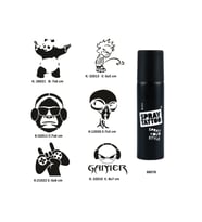 Çılgın Oyuncu Spray Tattoo Geçici Dövme Seti Dark Sprey Dövme Kiti