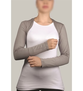 Uzun Kollu Tesettür Bolero (Gri)
