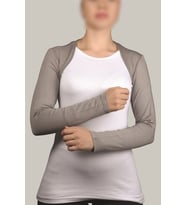 Uzun Kollu Tesettür Bolero (Gri)