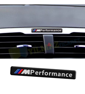 Bmw M Performance Torpido Logo Amblem Arma Metal Siyah 1 Adet 8.5 X 1.5 Cm