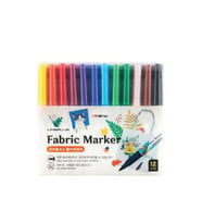Tekstil Kumaş Kalemi Markörü 12 li Keçeli Kalem Fabric Marker Tekstil Markörü 12 Renk 1  Paket