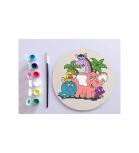 AHŞAP MANDALA 20x20 cm DAİRE MDF üzerine UV baskı modeller- DESENLİ ÇOCUK MODELİ Mandala Set Boyama