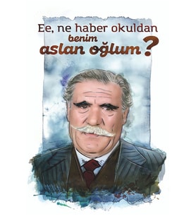Yeşilçam Temalı Retro Ahşap Poster