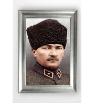 Gümüş Çerçeveli Atatürk Tablo cv796