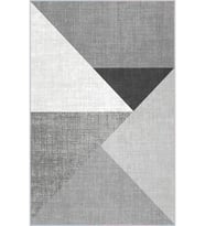 Eliana Home Baskılı, Yıkanabilir Kaymaz Taban Salon Halısı LNA1699 100x150 cm (Gri)