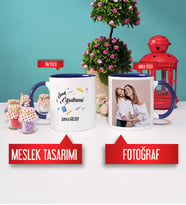 Sınıf Öğretmeni Kupa Bardak Lacivert Fotoğraflı