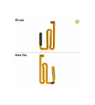 Uyumlu Galaxy A12 Yan Sanayi Parmak İzi Filmi Siyah Parmak izi film kablosu parmak izi sensörü filmi home tuşu film kablosu touch id film kablosu parm