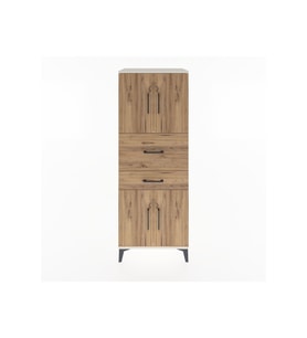 Hyperion Dolap 3 Raflı 2 Çekmeceli 4 Kapaklı 60x44x163 Aytaşı-Çam