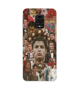 Redmi Note 9 Pro / 9s Uyumlu Cristiano Ronaldo Tasarımlı Şeffaf Telefon Kılıfı