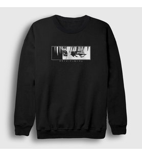 Presmono Unisex Siyah Levi Eyes Anime Attack On Titan Sweatshirt 123650tt
