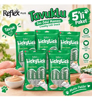 Reflex Plus LickyLick Tavuklu Sıvı Ödül Maması 15 gr 5li PAKET