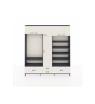 Arges Gardrop 18 Raflı 4 Çekmeceli Tek Askılı 220x30x243 Antrasit-Aytaşı