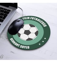 Futbolcuya Hediye İsme Özel Yuvarlak Mousepad