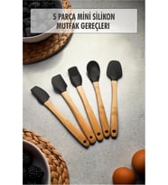 5 Parça Bambu Saplı Mini Supatula Seti 