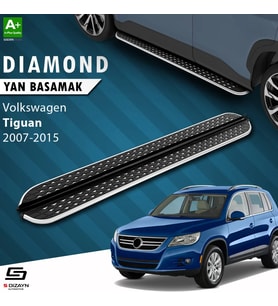 S-Dizayn VW Tiguan Diamond Krom Yan Basamak 173 Cm 2007-2015