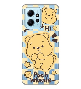 Redmi Note 12 4G Uyumlu Winnie The Pooh Desenli Şeffaf Telefon Kılıfı