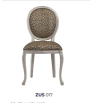 Sandalye 19754 Zus 2156 MADALYON Model Kayın Ayak Gold Desen Örgü Kumaş Elyapı (Beyaz)