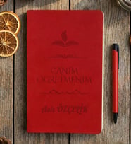 Kişiye Özel Canım Öğretmenim Defter Öğretmenler Günü Hediyesi (Kırmızı)