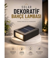 Dekoratif Duvar Lambası Solar Güneş Enerjili Bahçe Aydınlatması