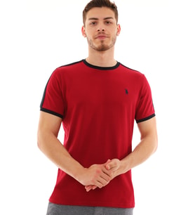 Dewberry Erkek Pamuklu Tişört Bordo T8584 Jean ve Şort Kombini, Günlük Üst Giyim, Seyahat Gardırobu