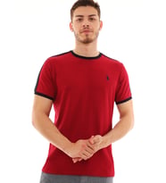 Dewberry Erkek Pamuklu Tişört Bordo T8584 Jean ve Şort Kombini, Günlük Üst Giyim, Seyahat Gardırobu