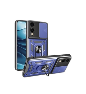 Samsung Galaxy S25 Edge Pars Lens Yüzüklü Silikon - Lacivert