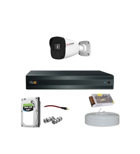 RİVO Dcam 1 Kameralı 40 Metre Gece Görüşlü Set 500GB Hdd