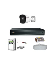 RİVO Dcam 1 Kameralı 40 Metre Gece Görüşlü Set 500GB Hdd