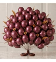 Bordo Renk Lateks Metalik Balon (30 cm) - 50 Adet