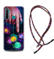 Realme 5i 5 Pro 6i 7 Pro 8 Kılıf Boyun Asklı Rasta Silikon Finger planet 1740