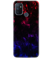 OnePlus Nord N10 Kılıf Silikon Desen Blue Red Fire 1637