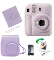 Fujifilm İnstax Mini 12 Fotoğraf Makinesi+Askı+pil +10'lu film+Albüm+Çanta (Lila)