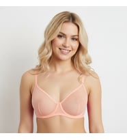 Kadın Tül Transparan Balenli Sütyen BB2055 (Pembe)