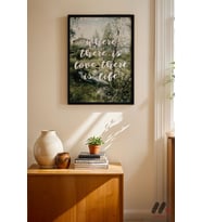 Where There Is Love Manzara, Siyah Çerçeveli Duvar Tablosu - Motivasyon Hediyesi