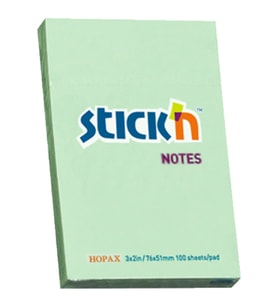 Gıpta Stickn Eco Notes Pastel Yeşil Yapışkanlı Not Kağıdı 100 Yaprak 76 x 51 mm