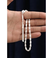 Arpa Kesim Büyük Boy 925 Ayar Gümüş Tespih VET-0095