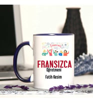Fransızca Öğretmenine Özel Öğretmenler Günü Hediyesi Kişiye Özel Kupa Bardak