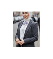 Kadın Fiyonk Broş-Gri. İnci Sallantılı Detaylı. Fiyonk Broş Kurdele. Boyun Kravat