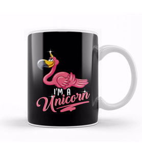 Adorable I m a Unicorn Flamingo Cute Animal Kupa Bardak Porselen