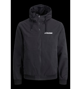 Jack & Jones Erkek Kapüşonlu Bomber Ceket Mont - Rush (Siyah)