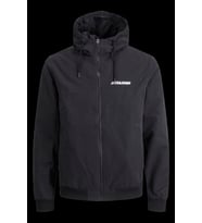 Jack & Jones Erkek Kapüşonlu Bomber Ceket Mont - Rush (Siyah)