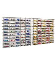 1/64 Ölçek Oyuncak Hobi Koleksiyon 100 Araçlık Set Model Oyuncak Araba Rafı