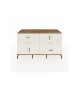Kronos Konsol 2 Raflı 4 Çekmeceli 4 Kapaklı 176x59x99 Çam-Aytaşı