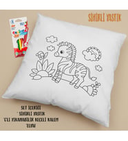Sihirli Yastık Seti Sevimli Zebra Temalı Yıkanabilen Aktivite Yastık