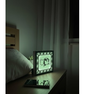 Işıklı Atatürk Silüeti ve Türkiye Haritası Dekoratif Ahşap İed Gece Lambası Yeşıl