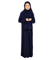 Kız Çocuk Namaz Elbisesi – Yumuşak Viskon Giyim Abaya & Hijab + Çanta Seti
