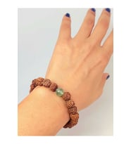 Florit Taşlı Rudraksha Tohum Unisex Bileklik 8mm