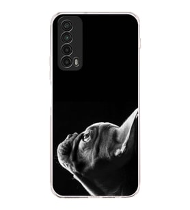 PrintiFy Huawei P Smart 2021 ile Uyumlu Köpek 1 Kamera Korumalı Şeffaf Kılıf