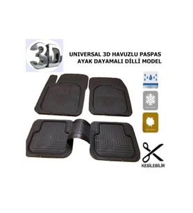 Paspas Siyah 5 Parça Üniversal Tüm Araçlar Için Uyumlu